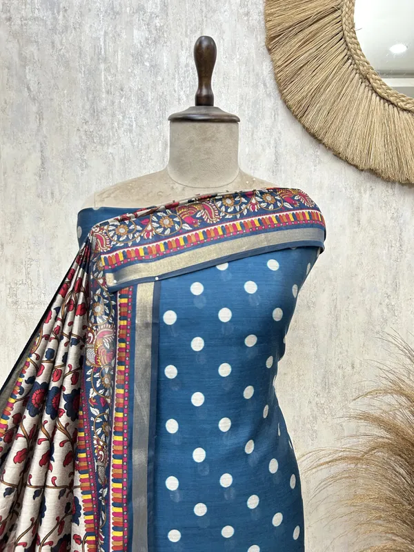 Maheshwari_Dot_Charm_Unstitched_Suits_Blue