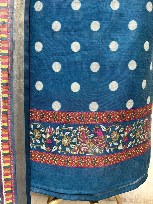 Maheshwari_Dot_Charm_Unstitched_Suits_Blue