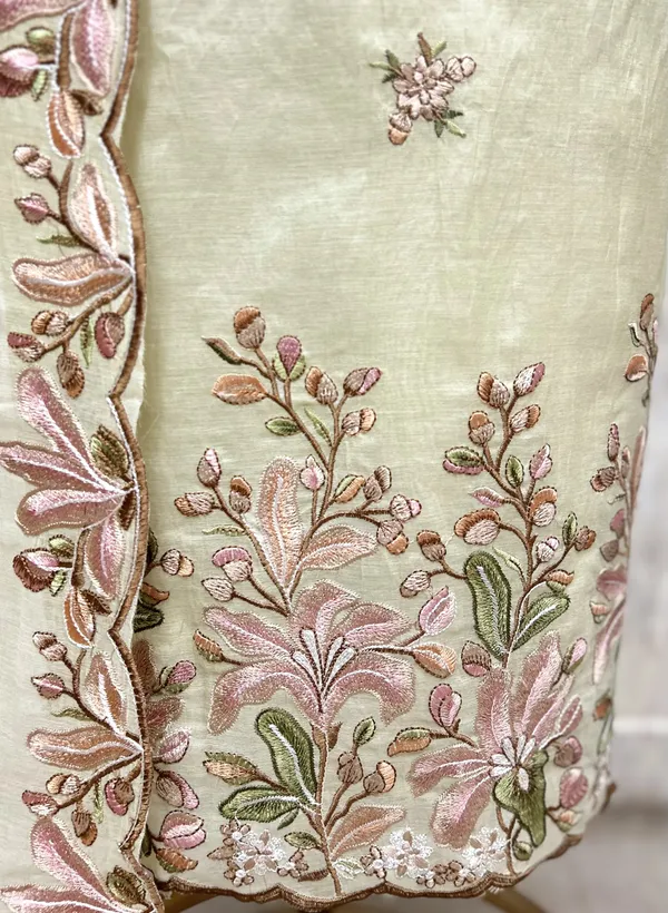 Blooming_Chanderi_Tale_Unstitched_Suit_Light_Lime_Yellow_Green