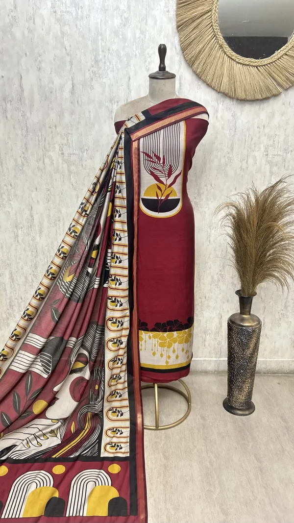 Urban_Maheshwari_Charm_Unstitched_Suit_Maroon