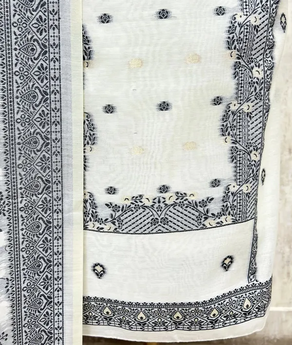 Jamdani_Heritage_Elegance_Unstitched_Suit_White