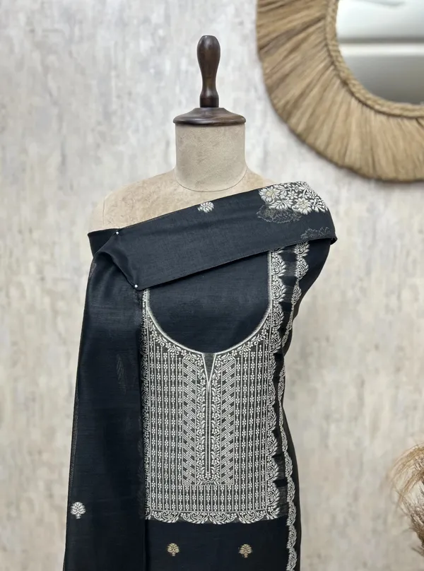 The_Heirloom_Weave_Jamdani_Unstitched_Suits_Black