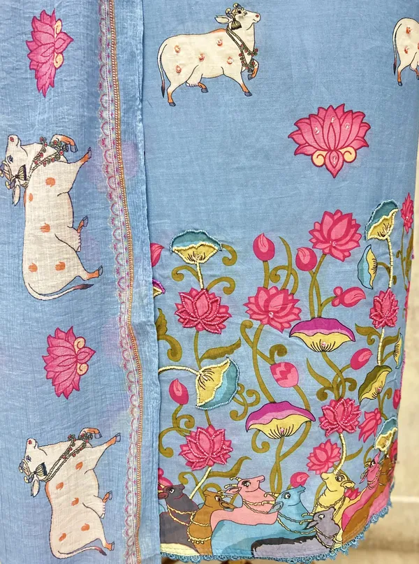 The_Pichwai_Lotus_Mul_Chanderi_Unstitched_Suit_Sky_Blue