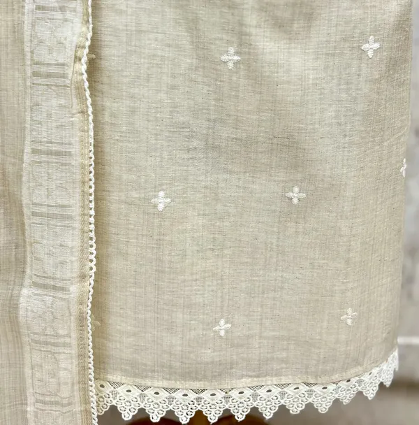 The_Tassel_Yoke_Jamdani_Linen_Unstitched_Suits_Off_White