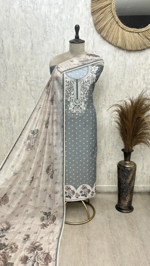 Royal_Blossom_Weave_Unstitched_Suits_Gray_Green