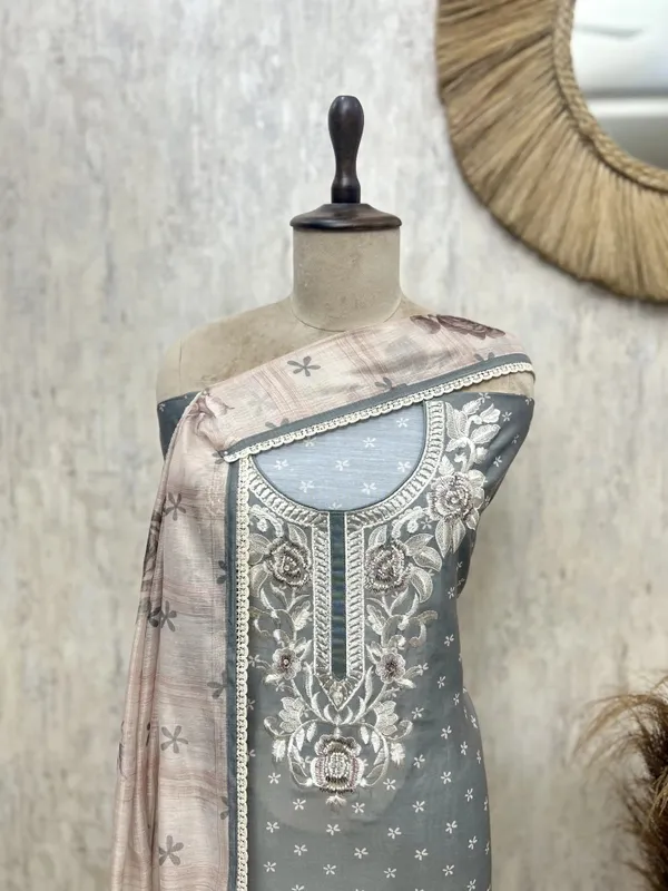 Royal_Blossom_Weave_Unstitched_Suits_Gray_Green