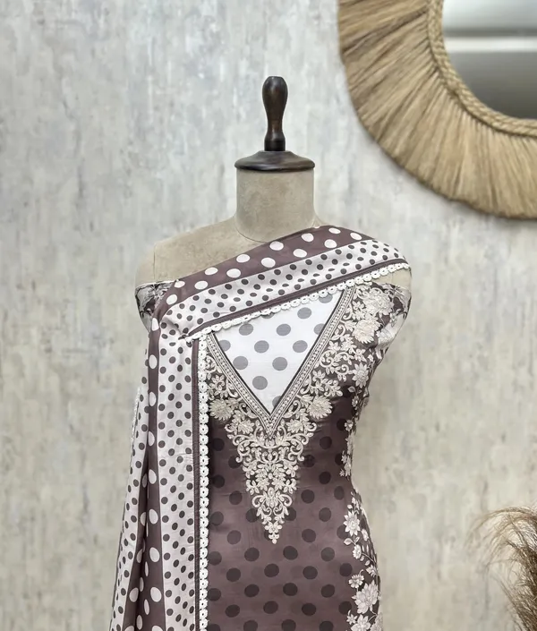 Polka_Dot_Allure_Muslin_Unstitched_Suits_Brown