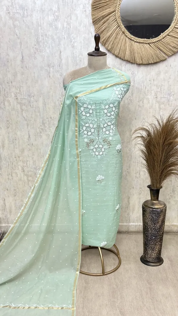 Floral_Petal_Ensemble_Unstitched_Suits_Persian_Green