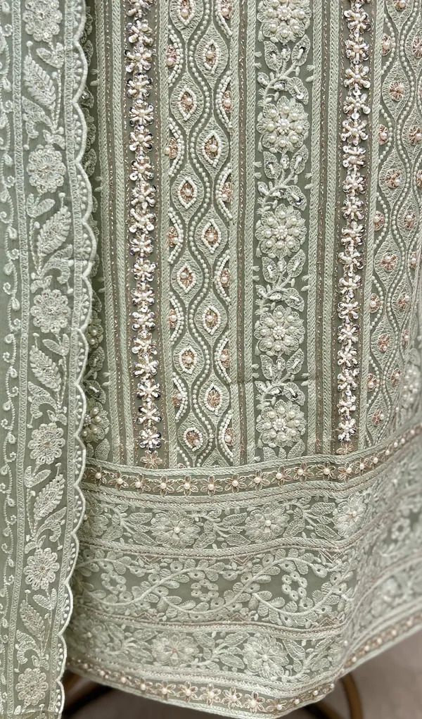Regal_Lucknowi_Georgette_Unstitched_Suit_Muted_Green