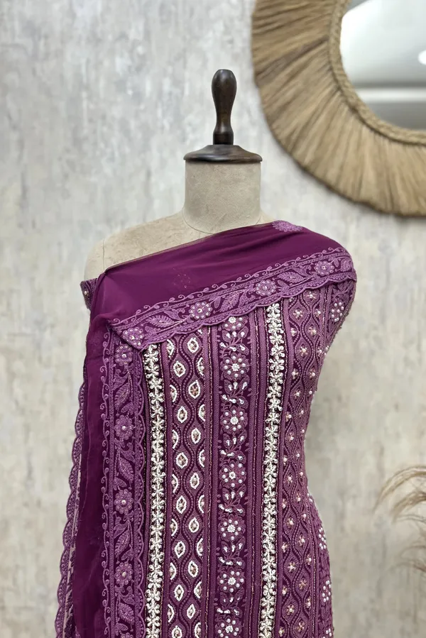 Regal_Lucknowi_Georgette_Unstitched_Suit_Wine_Purple