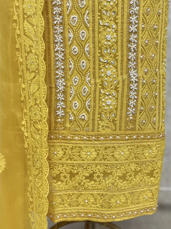 Regal_Lucknowi_Georgette_Unstitched_Suit_Yellow