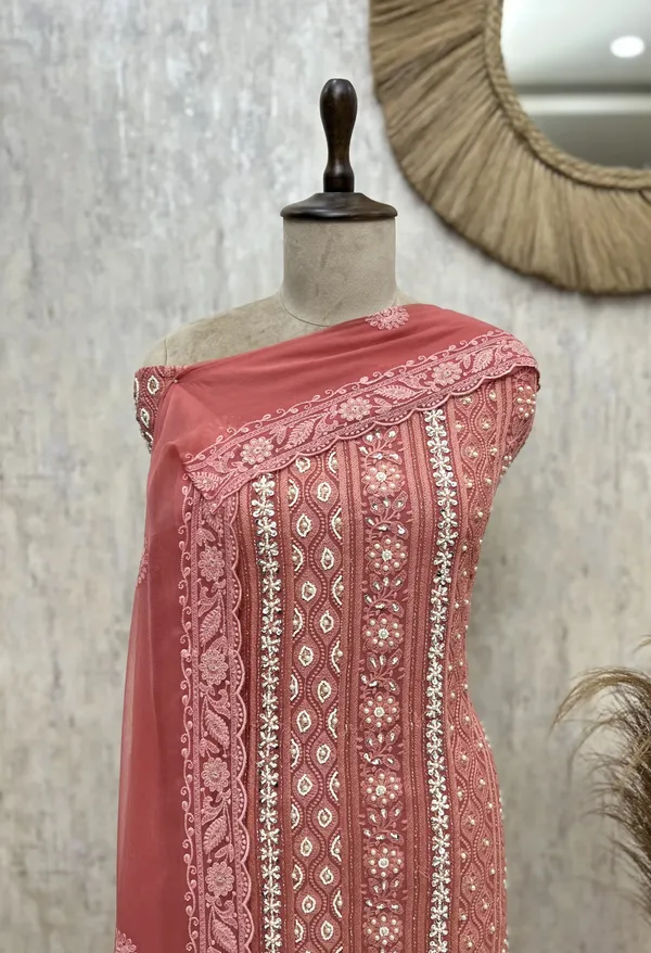 Regal_Lucknowi_Georgette_Unstitched_Suit_Dark_Baby_Pink