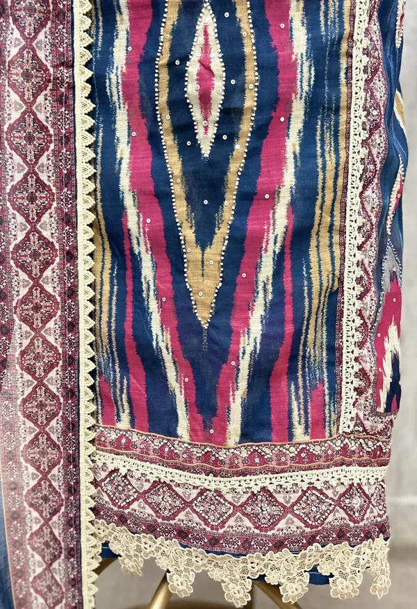 Tribal_Essence_Linen_Unstitched_Suit_Indigo_Blue_1