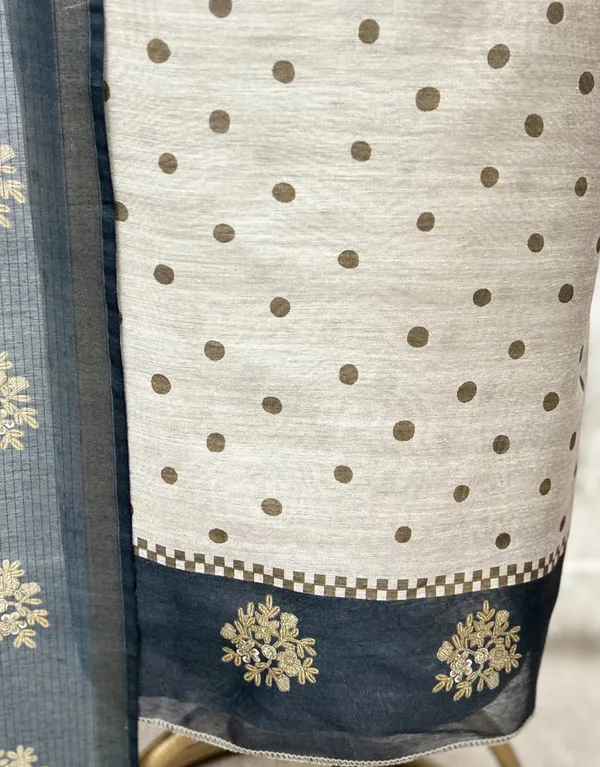 Heritage_Dots_Maheshwari_Unstitched_Suit_Black