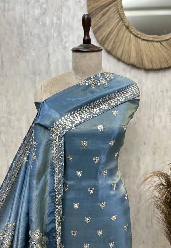 Azure_Royale_Tissue_Unstitched_Suit_Ice_Blue