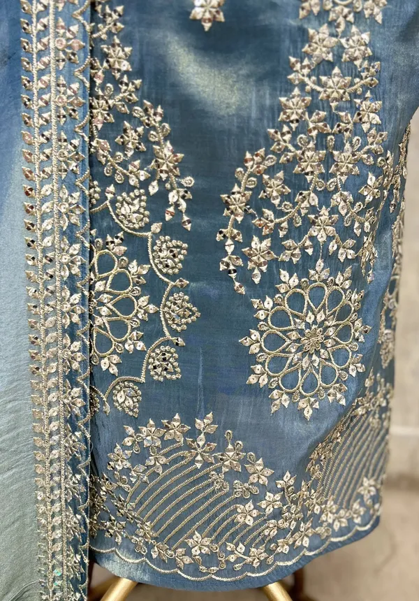 Azure_Royale_Tissue_Unstitched_Suit_Ice_Blue