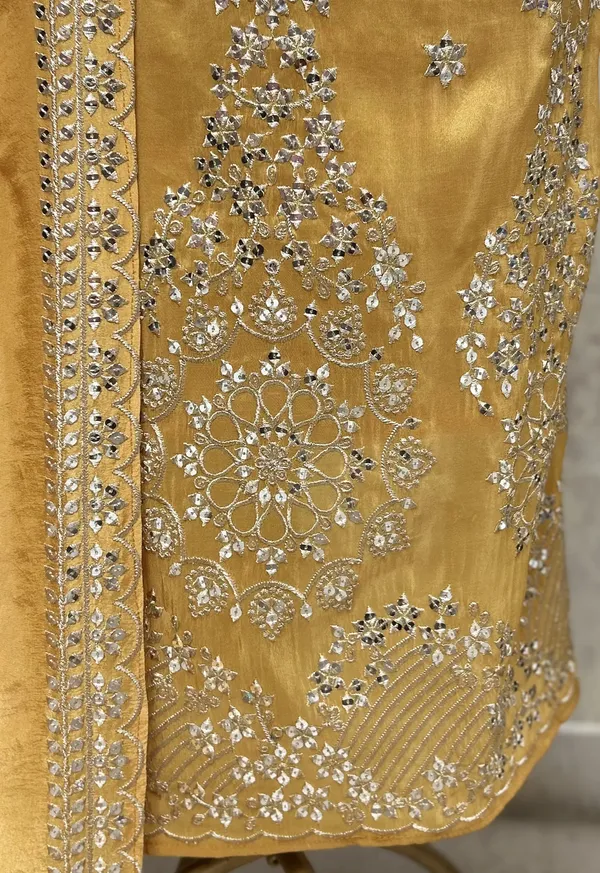 Azure_Royale_Tissue_Unstitched_Suit_Yellow