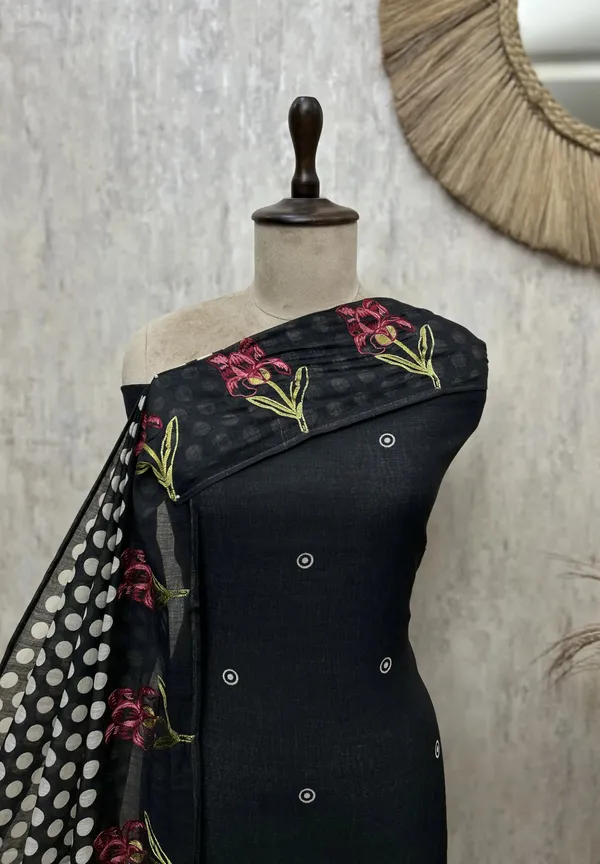 Mystic_Bloom_Linen_Elegance_Unstitched_Suit_Black