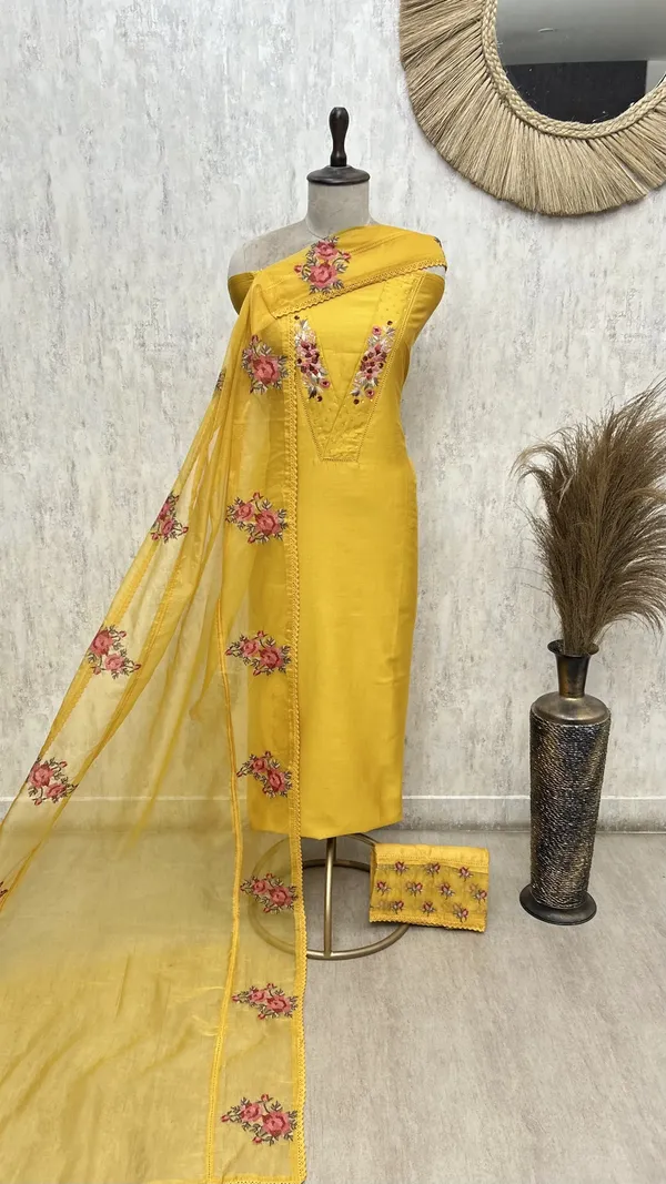 The_V_Patti_Lacework_70_Gram_Pure_Chanderi_Unstitched_Suits_Mustard_Yellow
