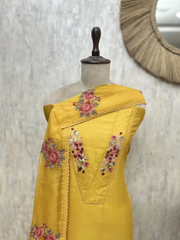 The_V_Patti_Lacework_70_Gram_Pure_Chanderi_Unstitched_Suits_Mustard_Yellow