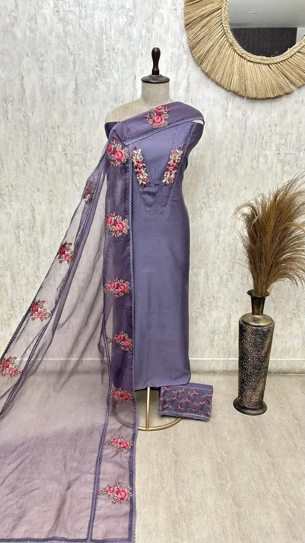 The_V_Patti_Lacework_70_Gram_Pure_Chanderi_Unstitched_Suits_Purple