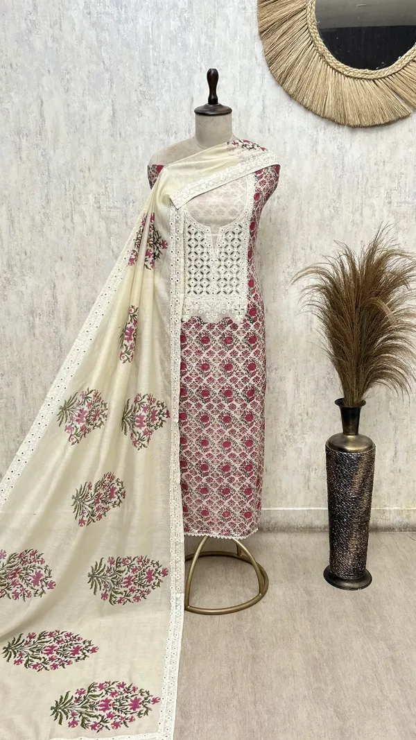Heritage_Bloom_Mul_Chanderi_Unstitched_Suit_Dark_Pink