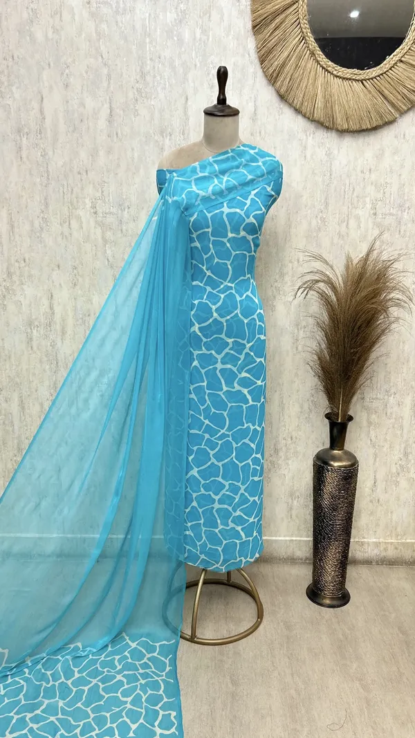 Gilded_Mosaic_Georgette_Unstitched_Suit_Sky_Blue