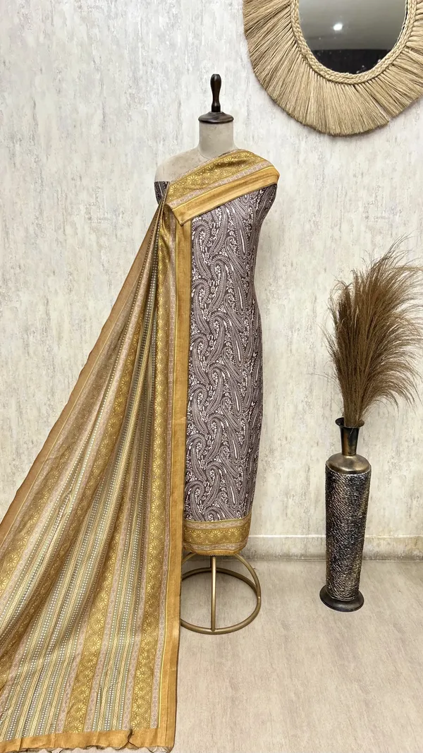 Heritage_Maheshwari_Cotton_Unstitched_Suit_Mustard_Yellow