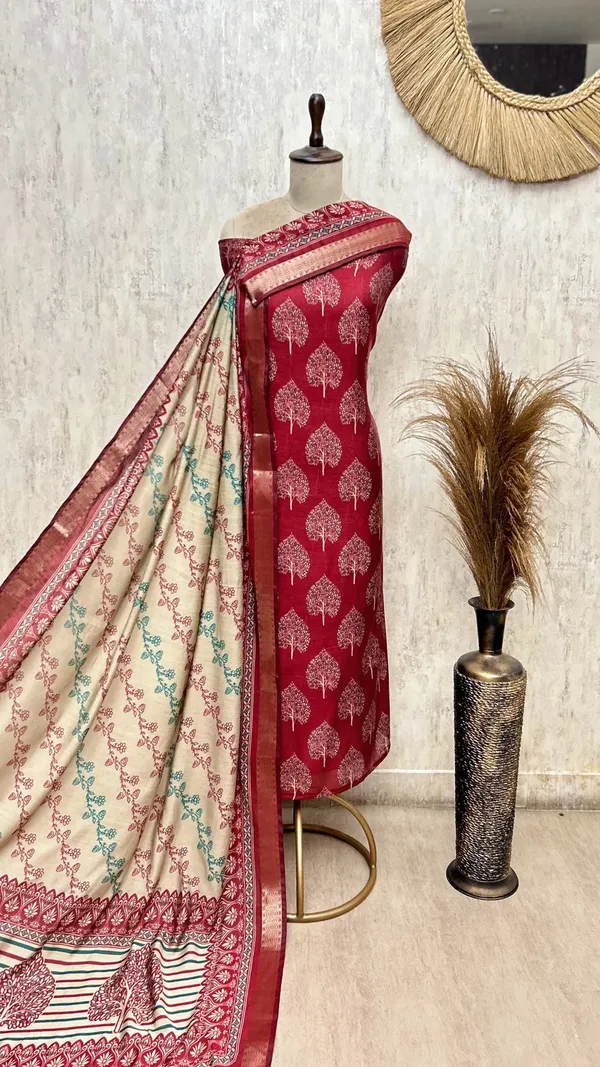 Traditional_Tree_Print_Maheshwari_Cotton_Unstitched_Suit_Rust_Red