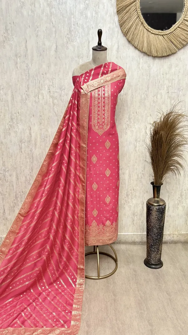 Elegant_Heritage_Dola_Silk_Unstitched_Suit_Rust_Red