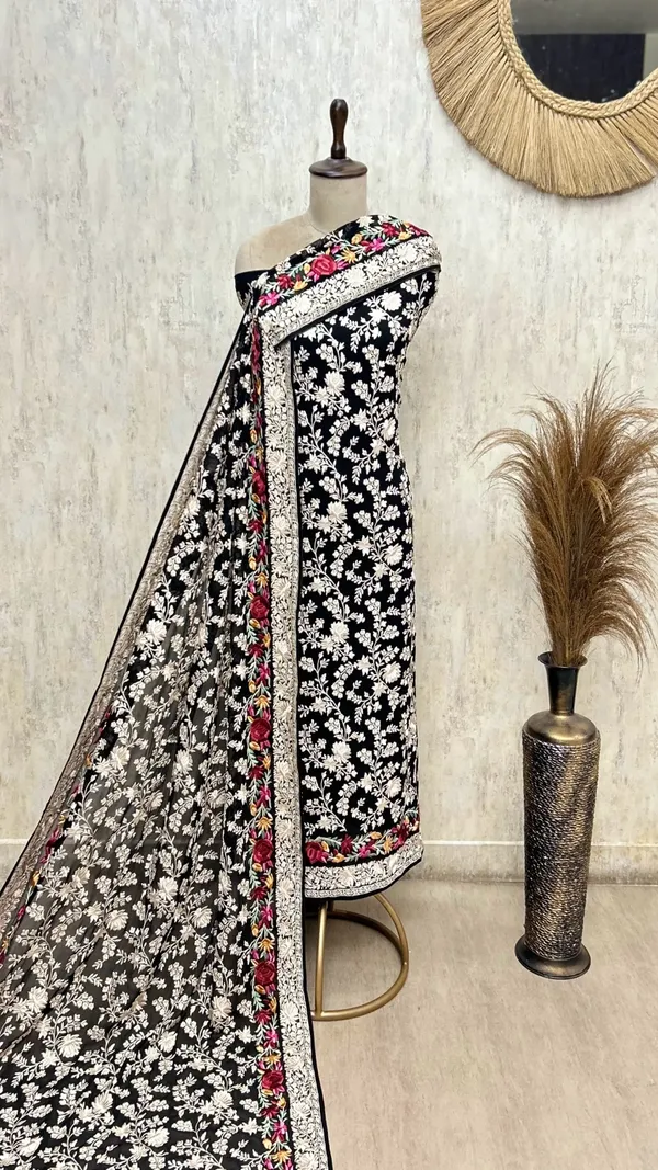 Floral_Vine_Georgette_Unstitched_Suit_Black