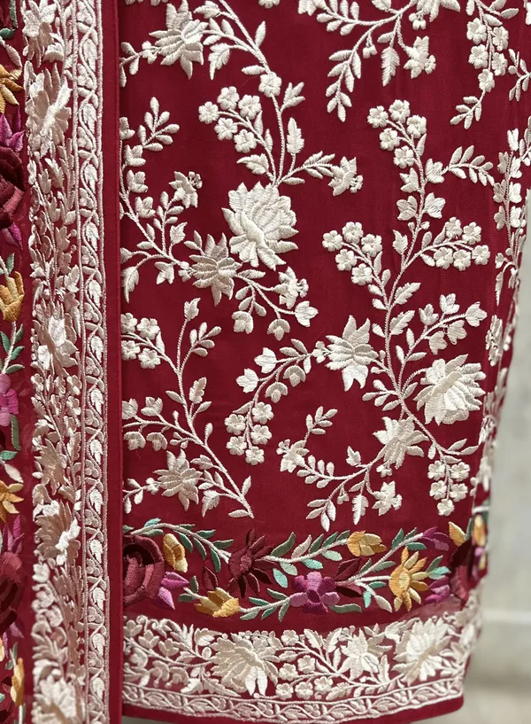 Floral_Vine_Georgette_Unstitched_Suit_Dark_Red