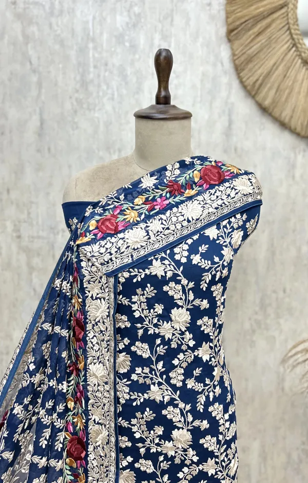 Floral_Vine_Georgette_Unstitched_Suit_Indigo_Blue_1