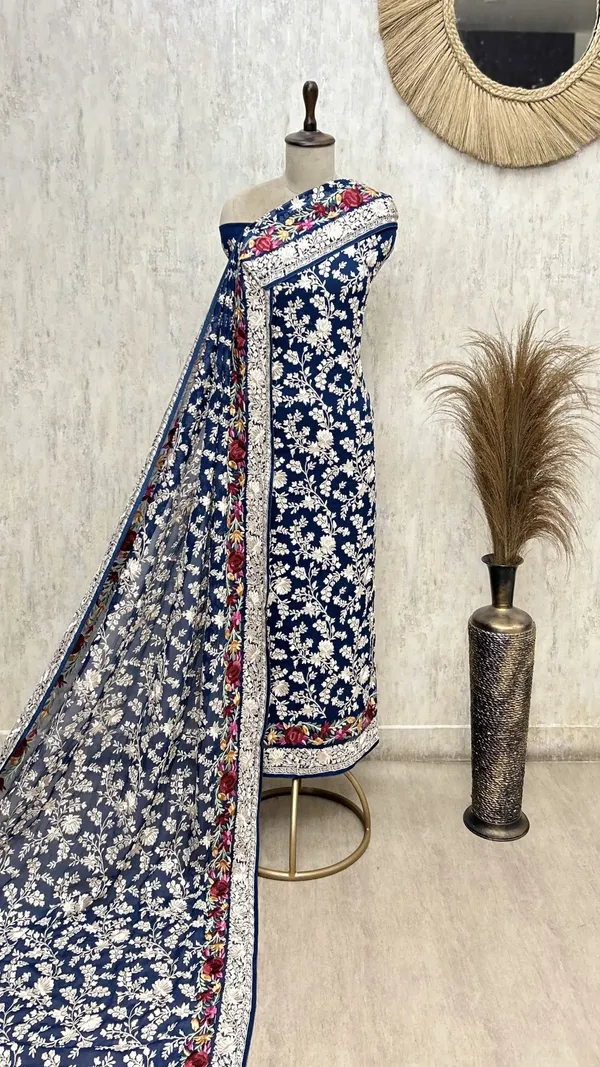 Floral_Vine_Georgette_Unstitched_Suit_Indigo_Blue_1