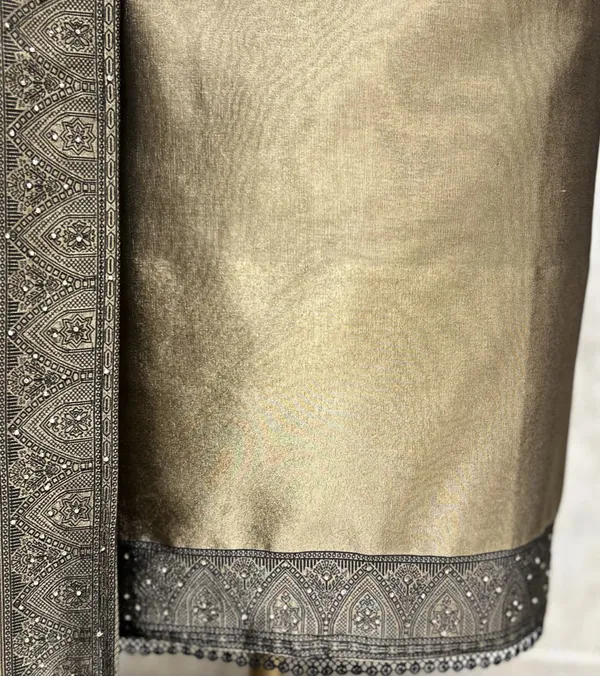 Mehrasa_Glass_Organza_Unstitched_Suit_Golden_Beige