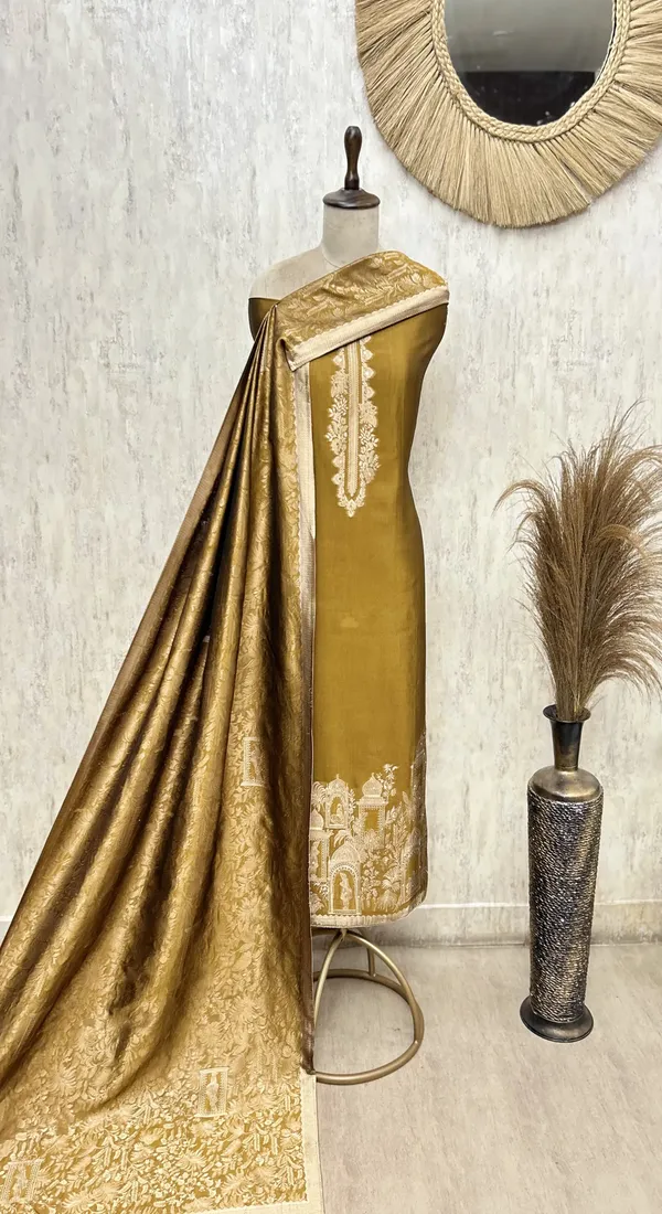 Elegant_Dola_Silk_Unstitched_Suit_Dark_Yellow