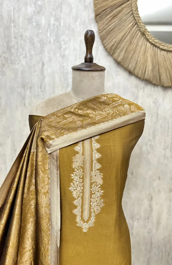 Elegant_Dola_Silk_Unstitched_Suit_Dark_Yellow