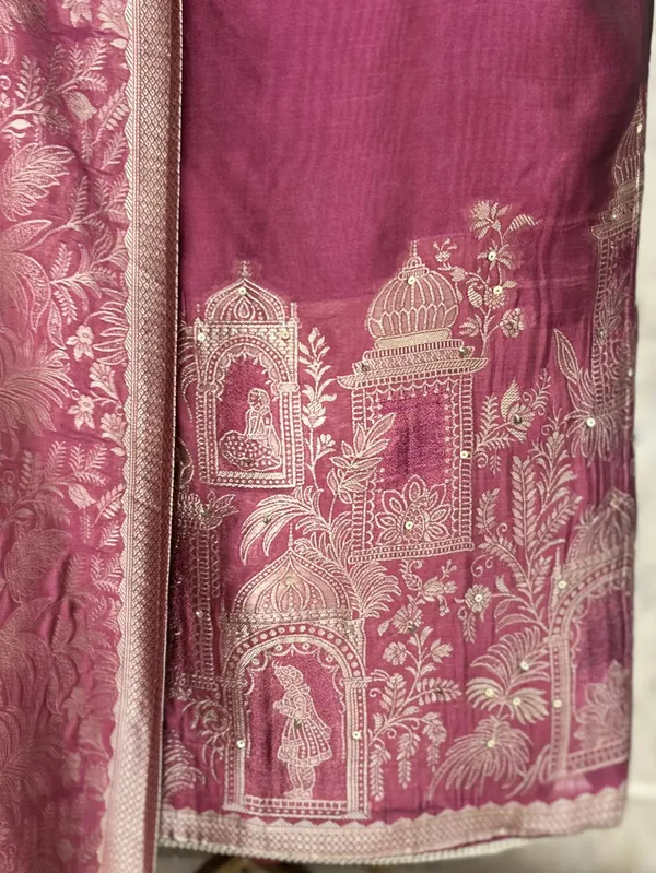 Elegant_Dola_Silk_Unstitched_Suit_Dark_Pink