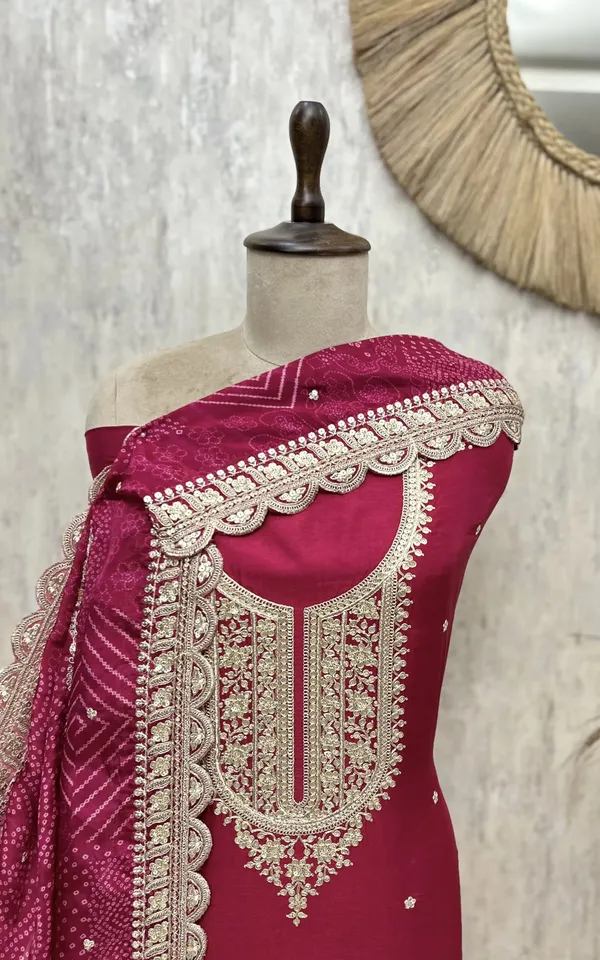 Russian_Silk_Embroidered_Unstitched_Suit_Red