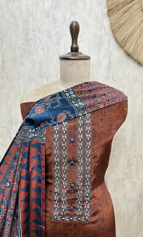 Elegant_Luxury_Crepe_Unstitched_Suits_Brown
