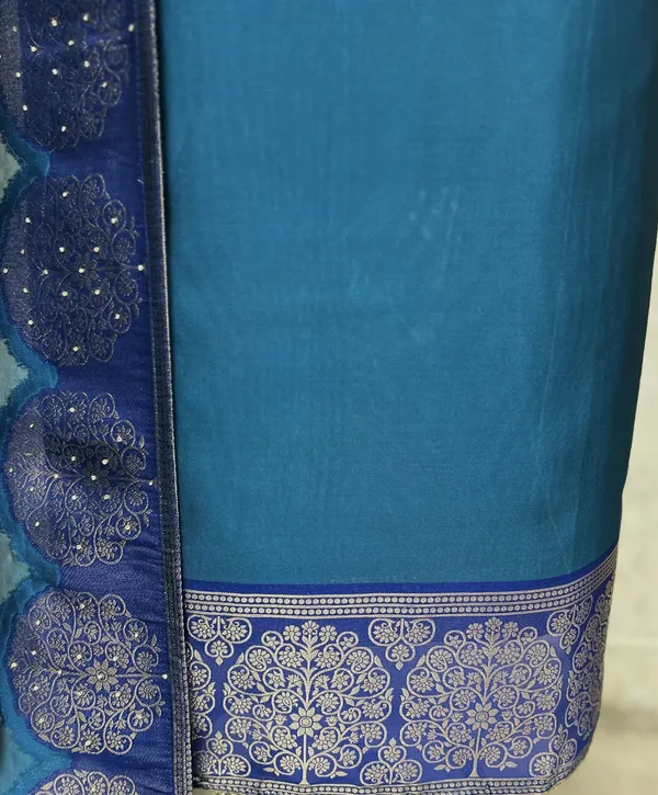 Rich_Weave_Kanjivaram_Silk_Unstitched_Suit_Blue