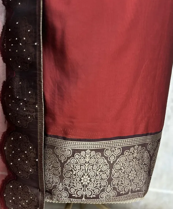 Rich_Weave_Kanjivaram_Silk_Unstitched_Suit_Rust_Red