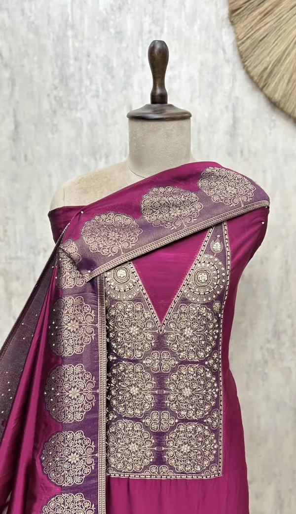 Rich_Weave_Kanjivaram_Silk_Unstitched_Suit_Wine_Purple