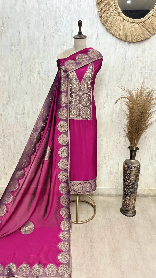 Rich_Weave_Kanjivaram_Silk_Unstitched_Suit_Wine_Purple