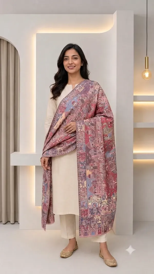 Heritage_Motif_Non_Reversible_Semi_Pashmina_Stole_Pack_Of_1_With_Premium_Curated_Box_Packaging_Dark_Pink_Box_Packaging1