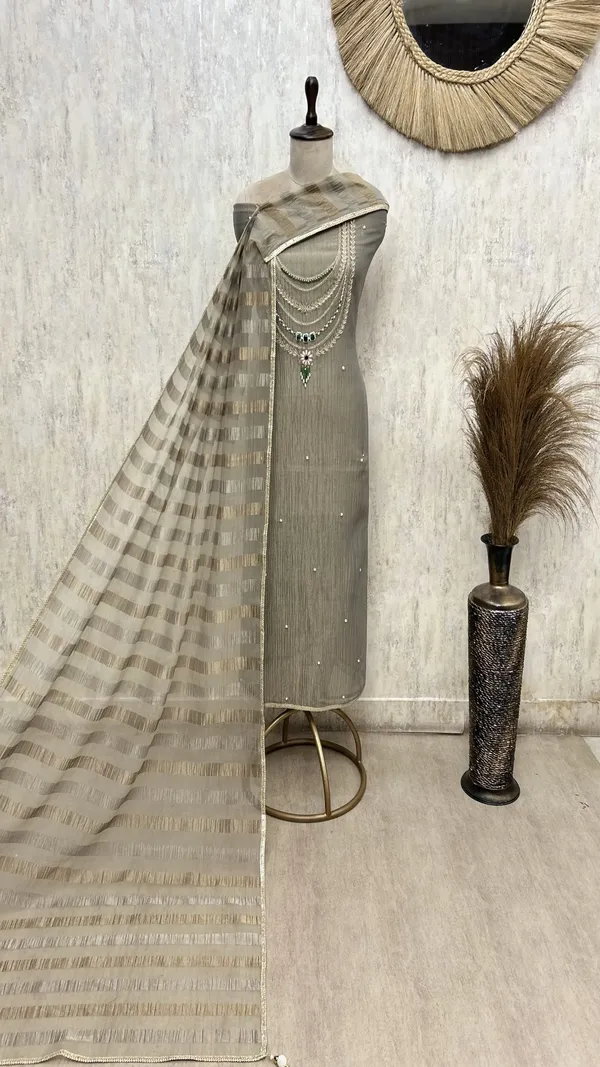 Elegant_Crush_Tissue_With_Organza_Dupatta_Unstitched_Suits_Grey