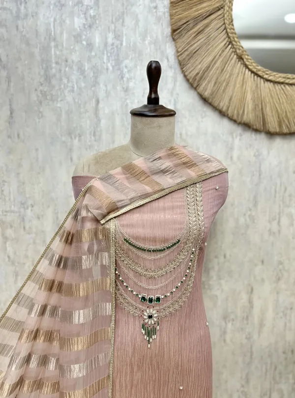 Elegant_Crush_Tissue_With_Organza_Dupatta_Unstitched_Suits_Baby_Pink