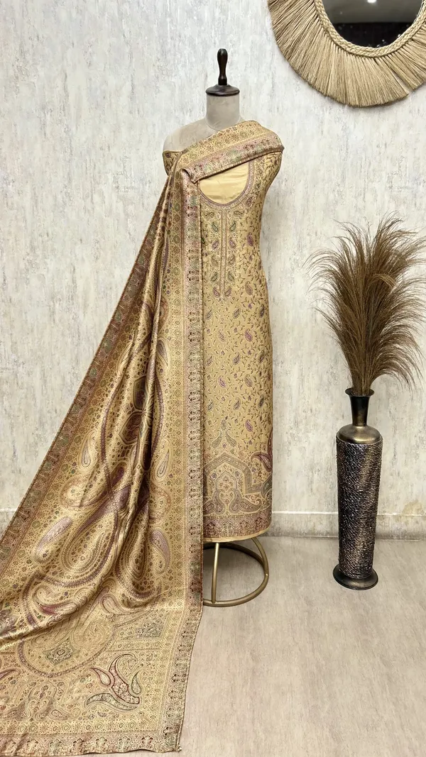 Premium_Traditional_Banarasi_Silk_Unstitched_Suit_Light_Yellow