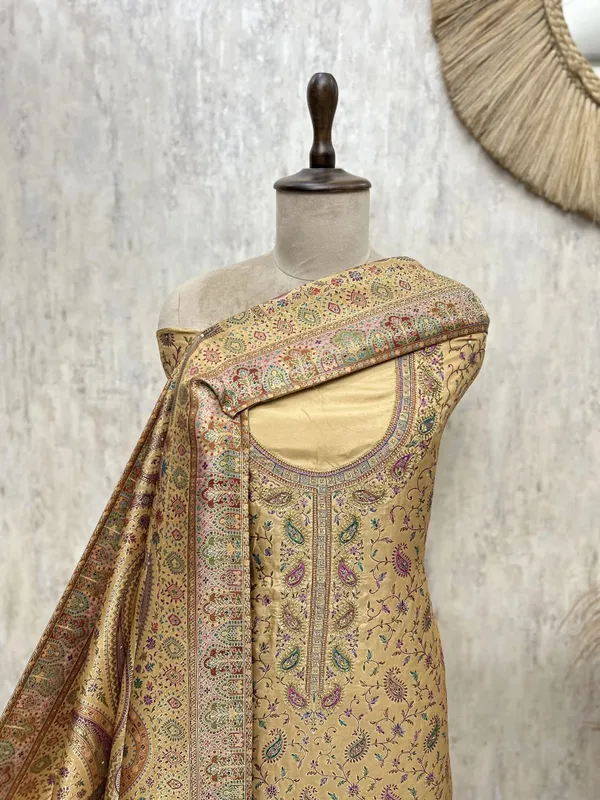 Premium_Traditional_Banarasi_Silk_Unstitched_Suit_Light_Yellow