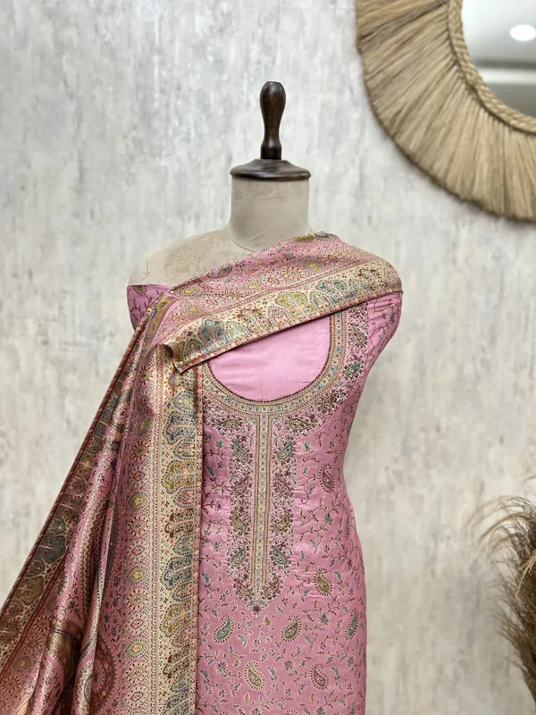 Premium_Traditional_Banarasi_Silk_Unstitched_Suit_Magenta_Pink